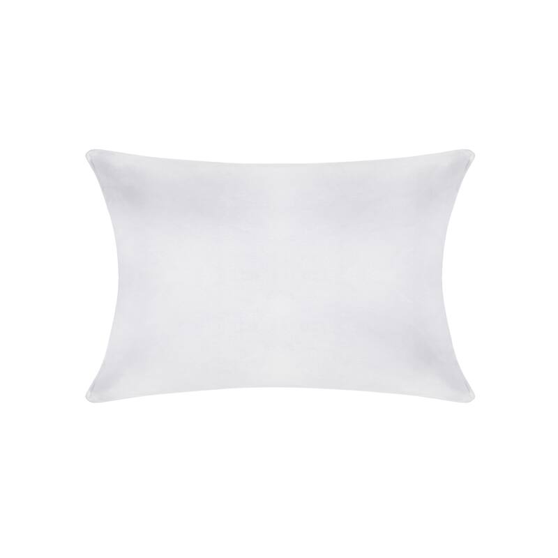 A1HC Velvet Throw Pillow Insert, Hypoallergenic Down Alternative Fill, Pack of 1 - 12x20 Inches - White