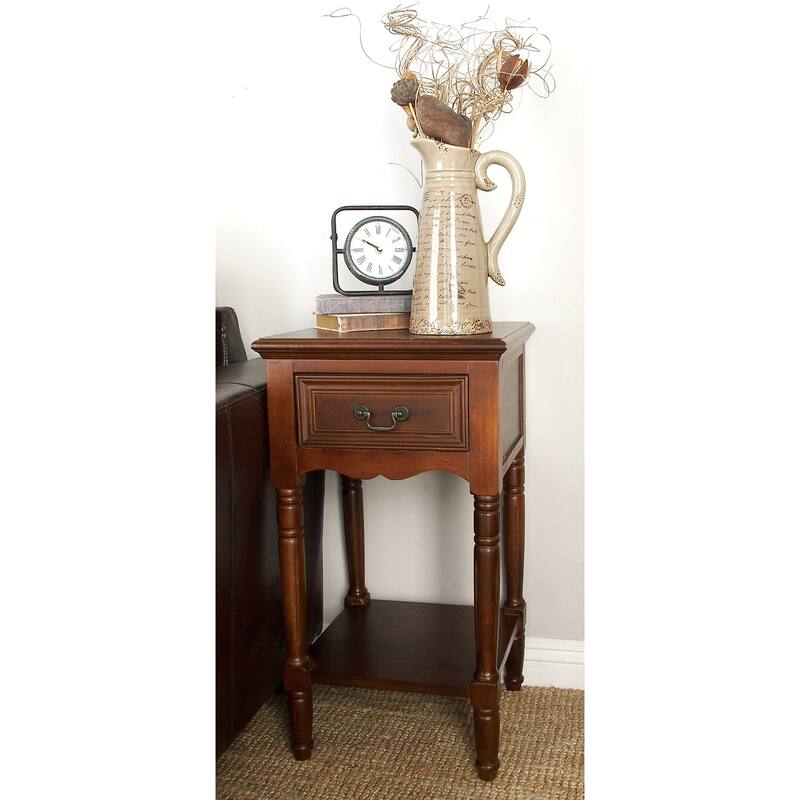 MDF Traditional Accent Table 29 x 16 x 16 - Brown