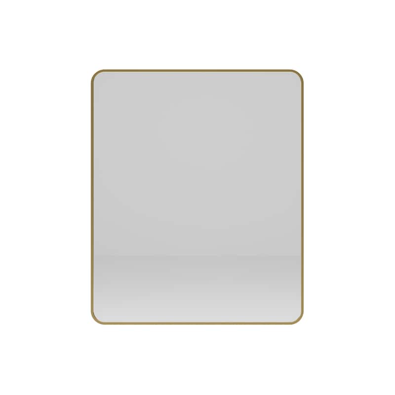 Fresca FMR473036 Reece 29-1/2"W x 35-7/16"H Rectangular Flat Aluminum - Brushed Harvest Gold