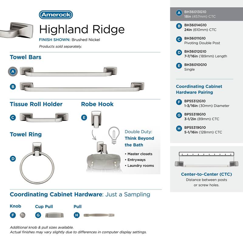 Amerock Highland Ridge Towel Bar