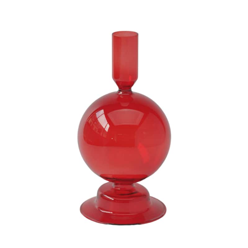 Sagebrook Home Glass Elegance - Illuminate Your Space with Unique Candle Holders - 4" x 4" x 7"