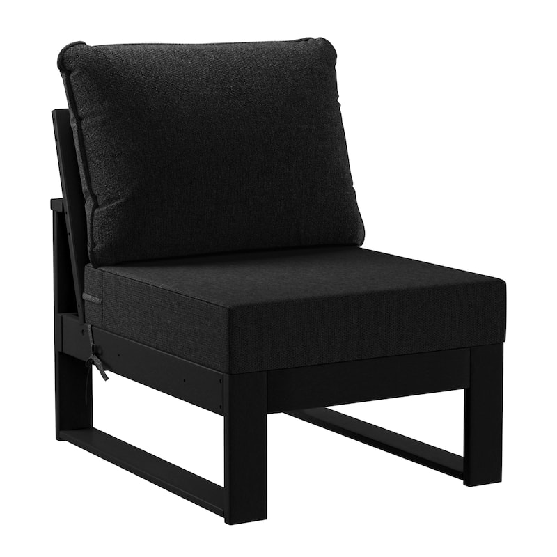 Endless Patio 7-Piece Deep Seating Set with Ottoman with Black Frame