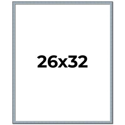 26x32 Frame Rustic Sky Blue Solid Wood Picture Frame | 0.75 Inch