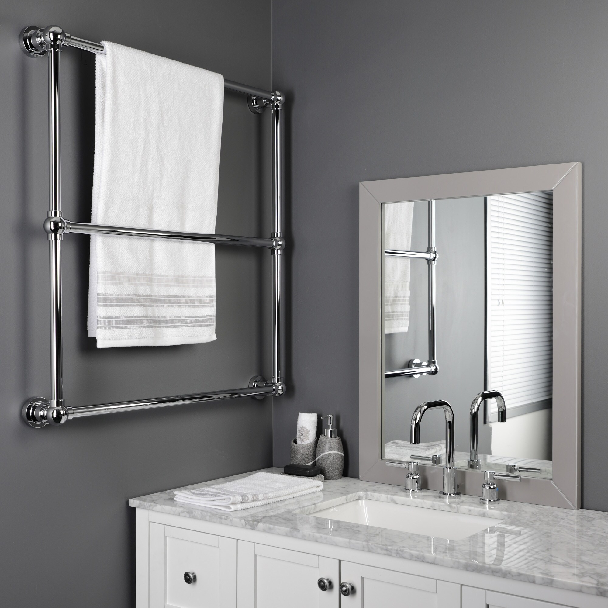 Bed bath and beyond towel rack wall mount outlet