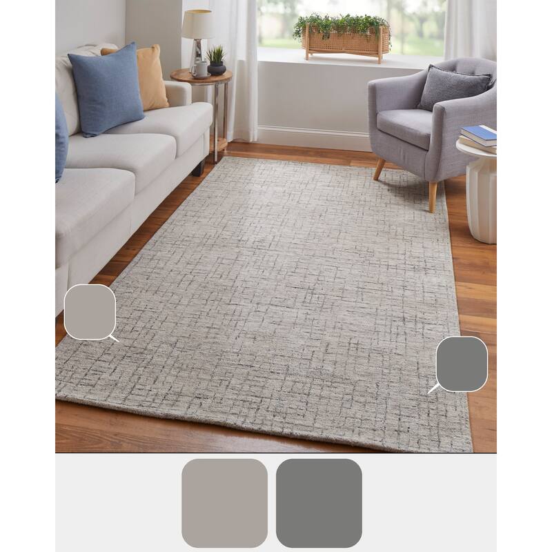Grand Bazaar Natal Hand Tufted Solid Transitional Area Rug