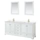 Option White / Carrara Cultured Marble Top / Brushed Gold