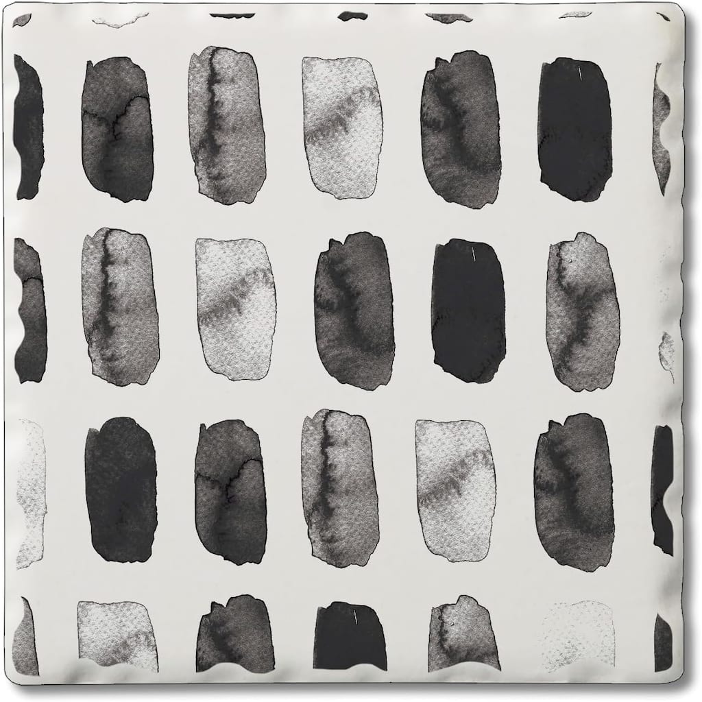 Paint Stripes 4 Pack Single Absorbent Stone Coaster with Protective Cork Backing Made in The USA 4" Square, Easily Wipes Clean