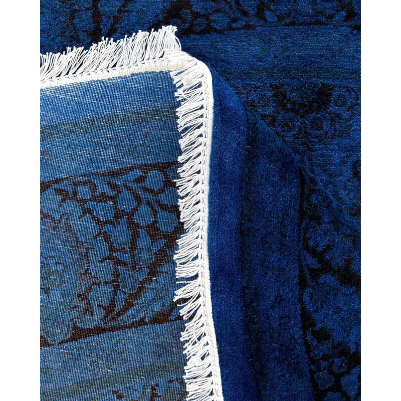 Fine Vibrance, One-of-a-Kind Hand-Knotted Area Rug - Purple, 6' 1" x 6' 1" - 6' 1" x 6' 1"