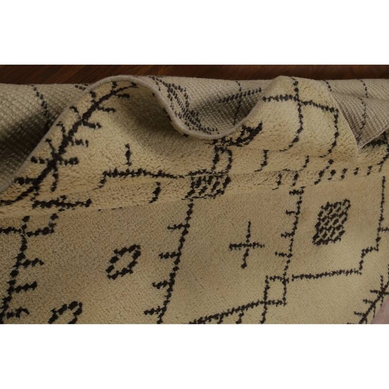 Trellis Moroccan Oriental Area Rug Handmade Bedroom Wool Carpet - 5'6" x 7'10"