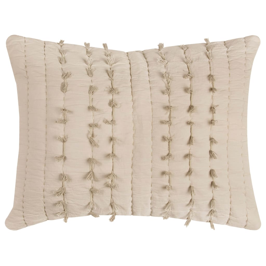 Piper Cotton Sham with Kantha Stitching