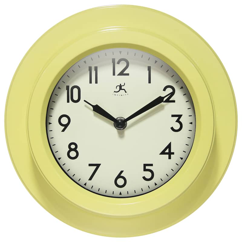 Retro Escape 9.75" Wall Clock - 9.75 in. - Yellow
