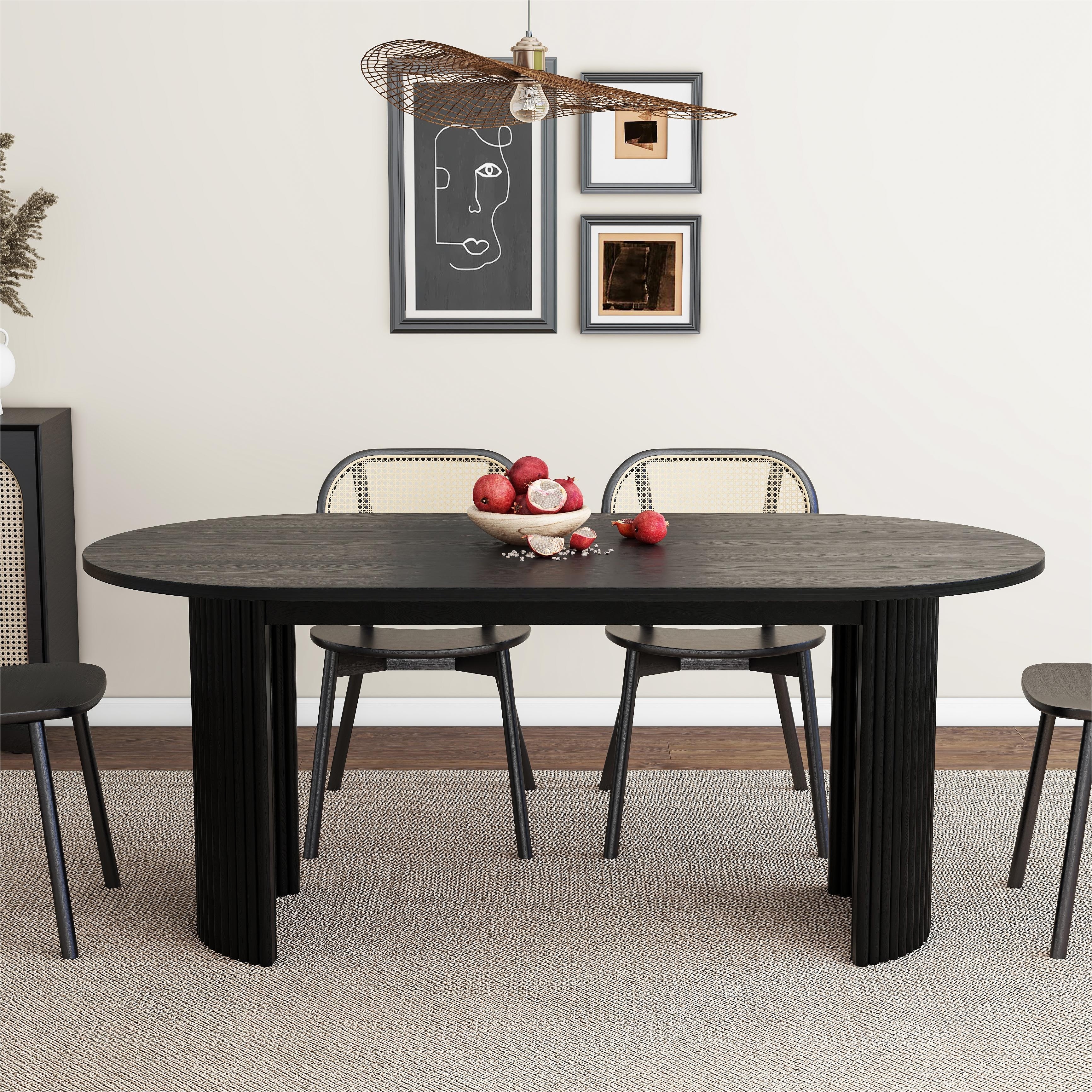 Solid Wood Oval Dining Table - Bed Bath & Beyond - 40033798