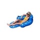 preview thumbnail 2 of 3, Inflatable Tropical Pool Lounge Chair - 58" - Blue