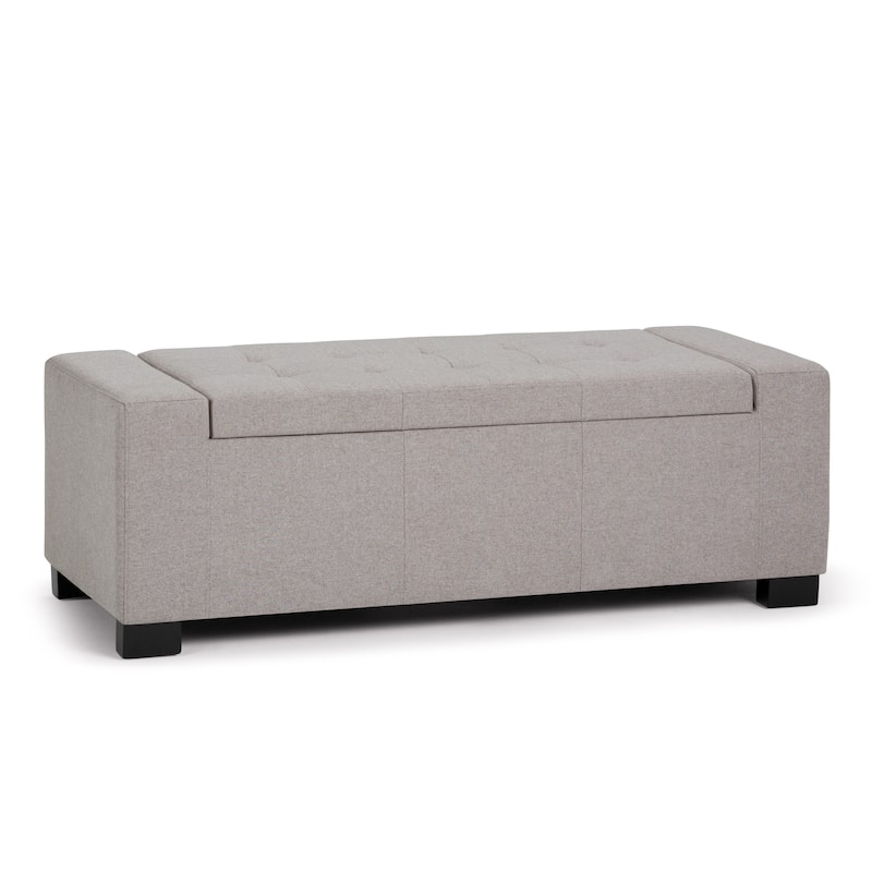 WYNDENHALL Santa Fe 51 inch Wide Contemporary Rectangle Storage Ottoman