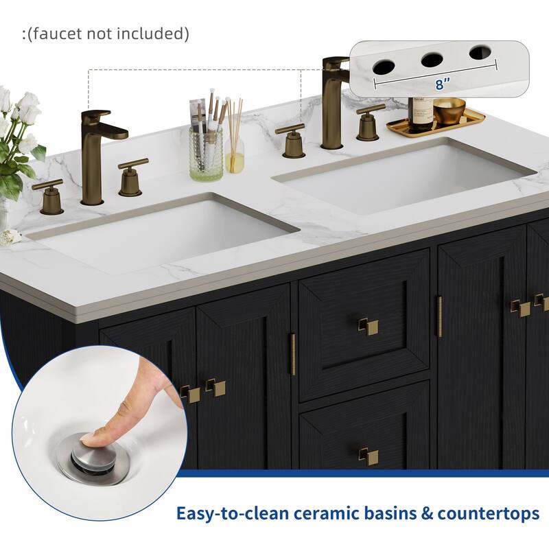 Moasis 36"/40"/ 47" Bathroom Vanity Cabinet with Sink