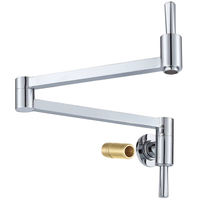 WOWOW Wall Mount Pot Filler Kitchen Faucet - Chrome/Clear