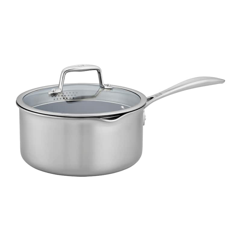ZWILLING Clad CFX Stainless Steel Ceramic Nonstick Saucepan - 3-qt