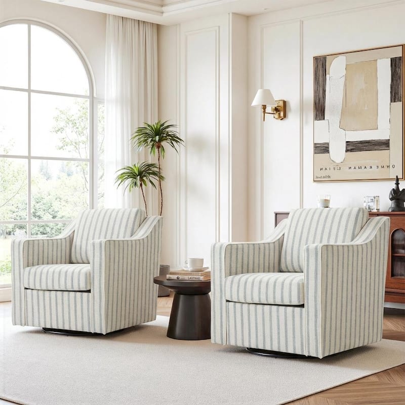2 Set Modern Swivel Accent Arm Chair for Living Room