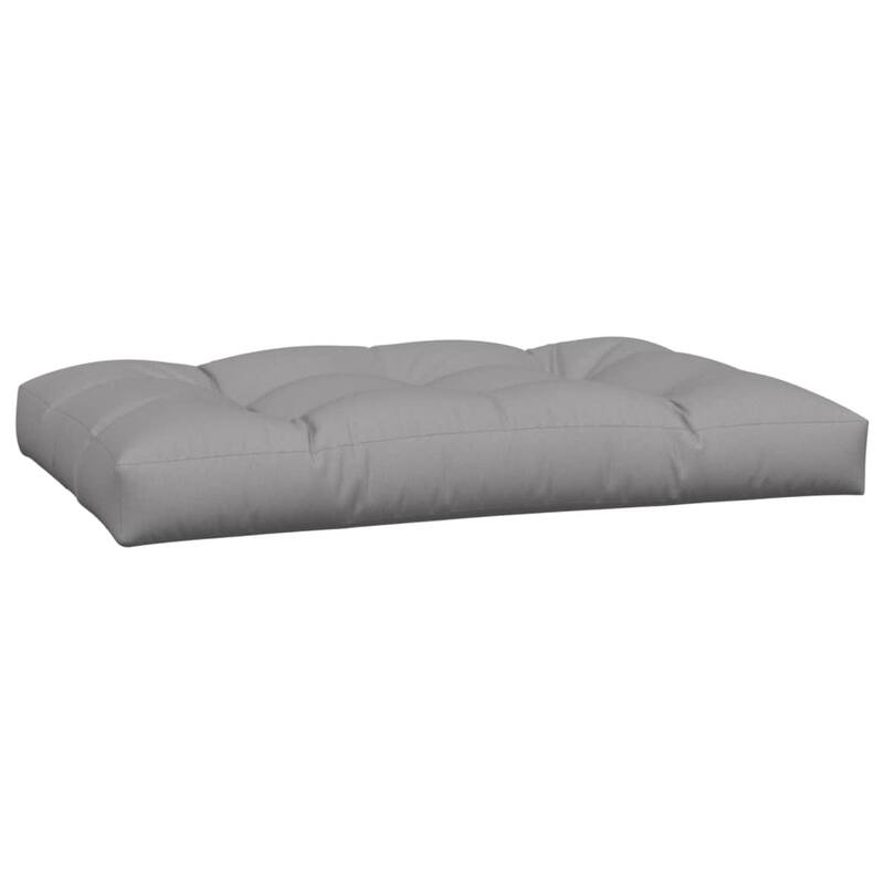 vidaXL Pallet Cushion Set of 7 Grey 100% polyester Large - 31.5 x 47.2 x 4.7 in