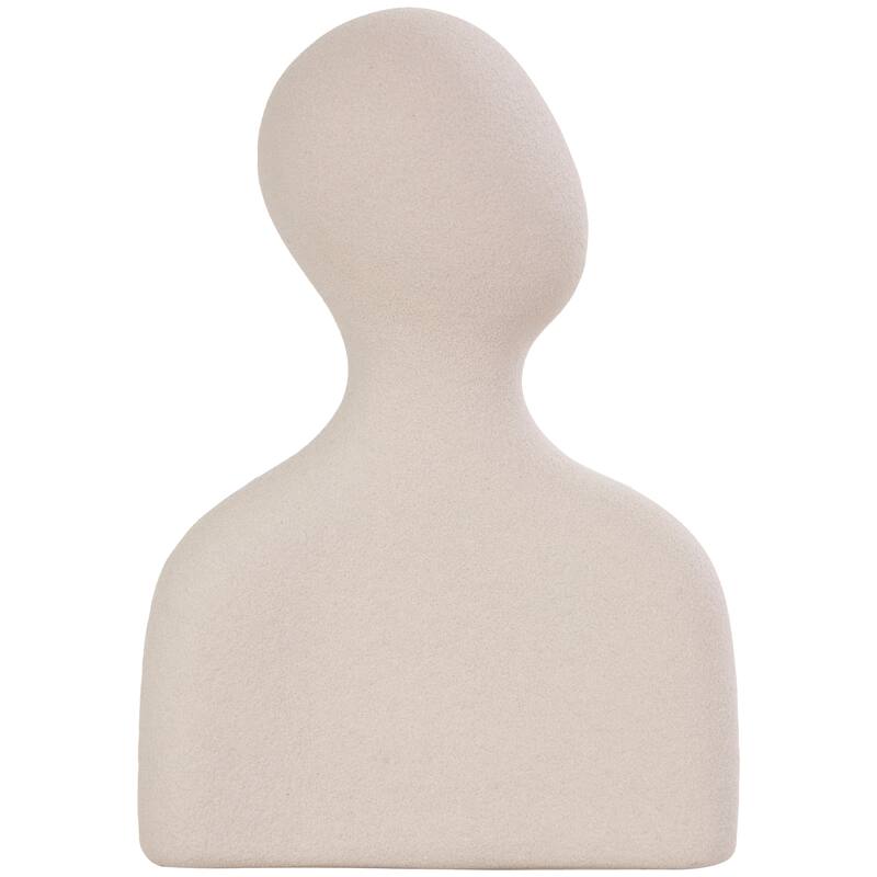 Cream Ceramic Nesting Family People Decorative Sculpture (Set of 3)