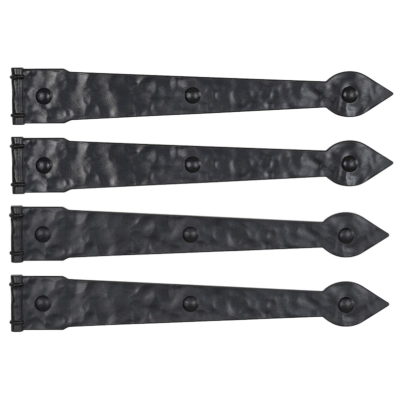 Household Essentials Premium Carriage House Magnetic Garage Door Hinges with Lever, Black