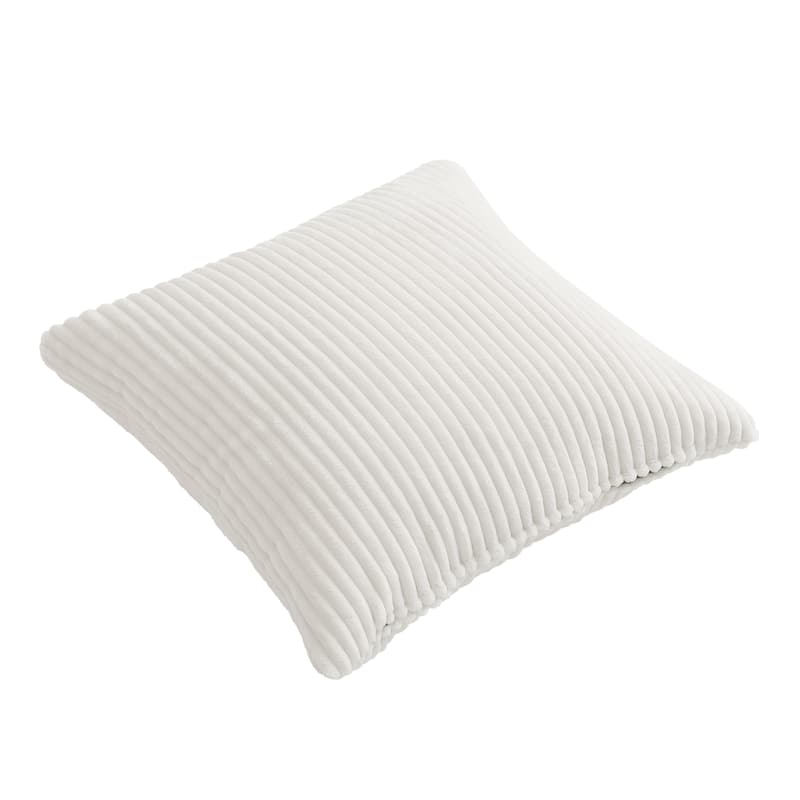 Set of 2 Modern Square Corduroy Accent Throw Pillow