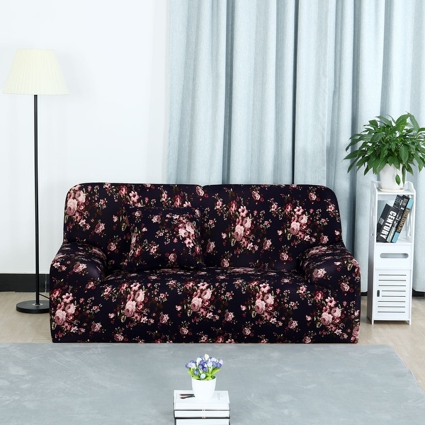 1/2/3/4 Sofa Couch Slipcover Stretch Covers Skull Print Couch Elastic Protector 