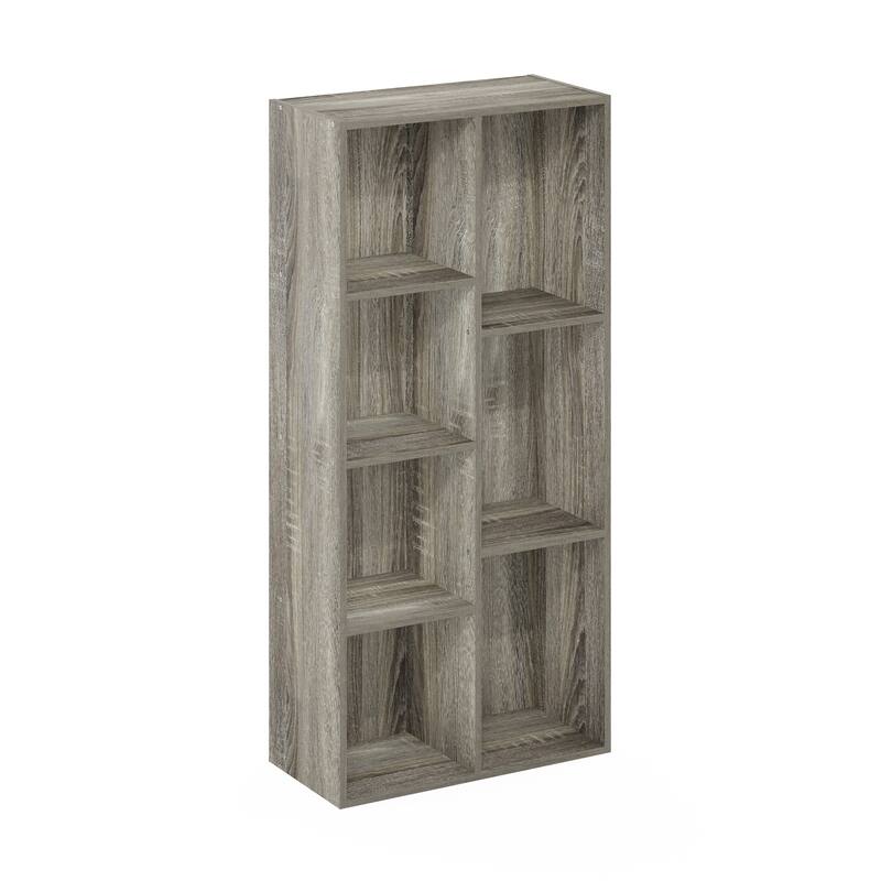 Furinno Luder 7-Cube Reversible Open Shelf, Blackwood