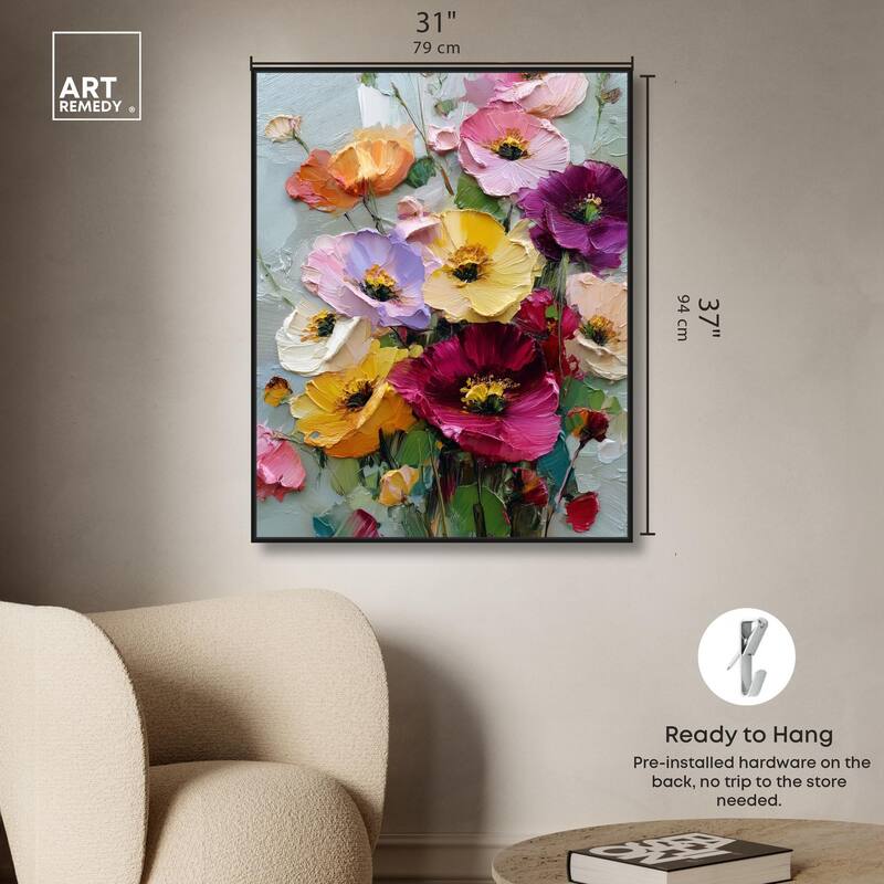 Floral Texture I Canvas by Art Remedy
