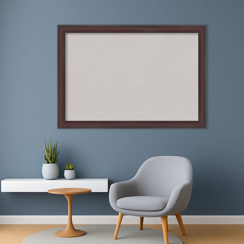 Grand Cherry Narrow Framed Cork Board - Bulletin Board, Organization Board, Pin Board
