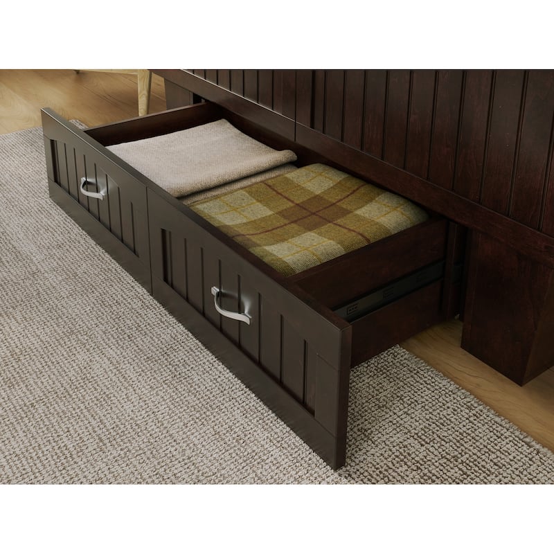 Sydney Queen Solid Wood Murphy Bed Chest with Mattress