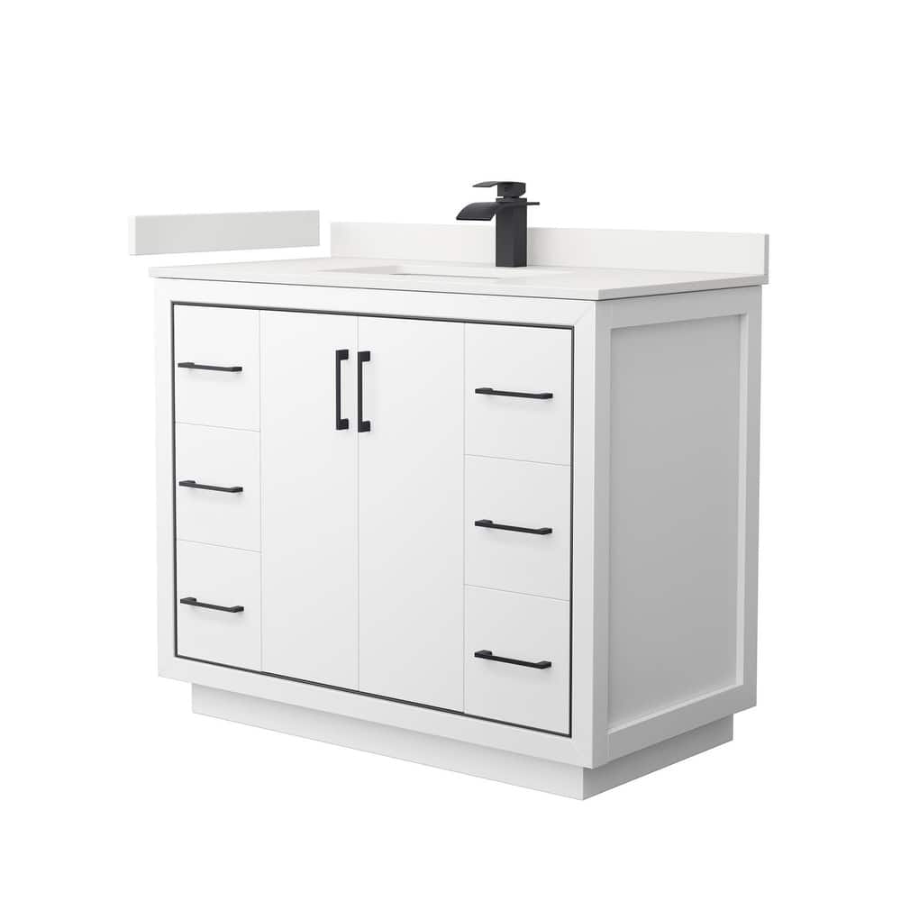 Wyndham Collection WCF111142S-QTZ-UNSMXX Icon 42" Free Standing Single