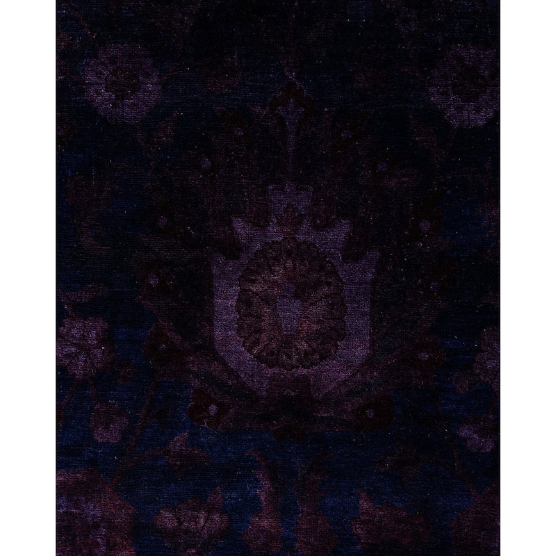 Fine Vibrance One-of-a-Kind Hand-Knotted Area Rug - Navy, 9' 1" x 12' 0" - 9' 1" x 12' 0"