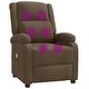 preview thumbnail 6 of 6, vidaXL Massage Chair Brown Fabric - 27.6" x 36.6" x 38.6"