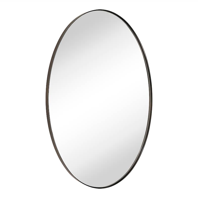 TEHOME Javell Oval Metal Wall Mirror - 30" x 20" - Rubbed Bronze
