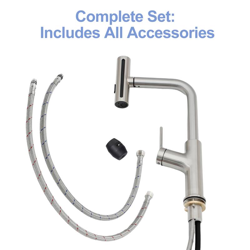 360 Rotation Pull-Down Kitchen Faucet with 4 Spray Modes
