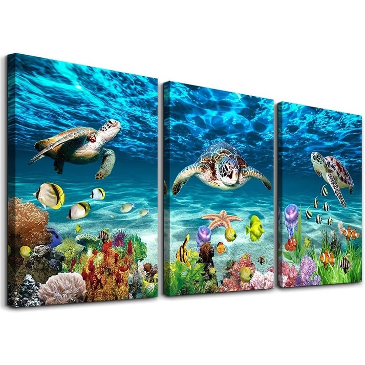 Wall Decoration blue Ocean Sea Turtle Paintings Modern