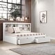 preview thumbnail 8 of 15, Full Bookcase Daybed in White With Drawers