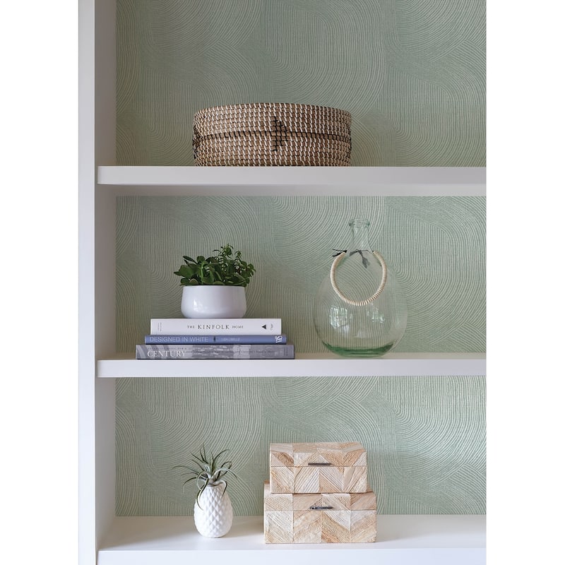 A-Street Prints Folly Seafoam Zen Swirls Wallpaper