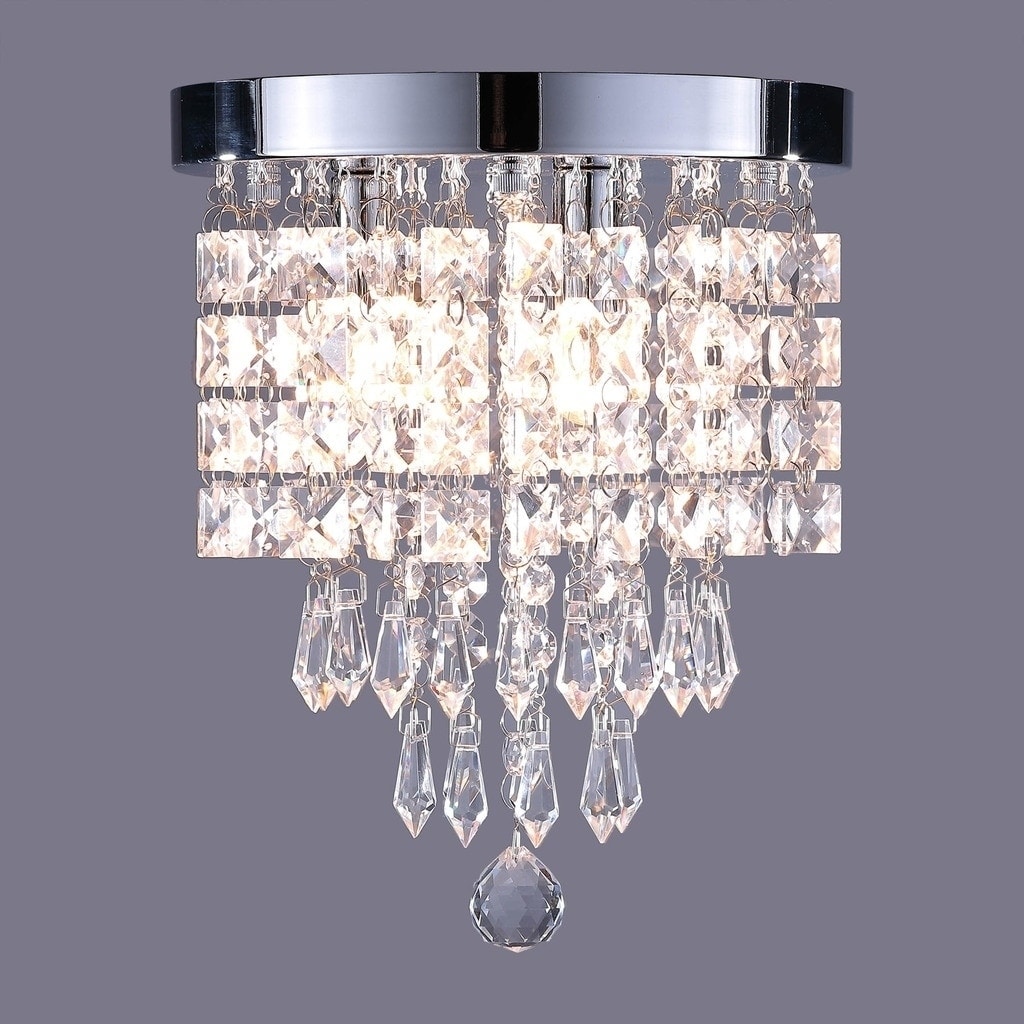 Co Z 3 Light Mini Crystal Chandelier With Raindrop Crystals Overstock 28395336