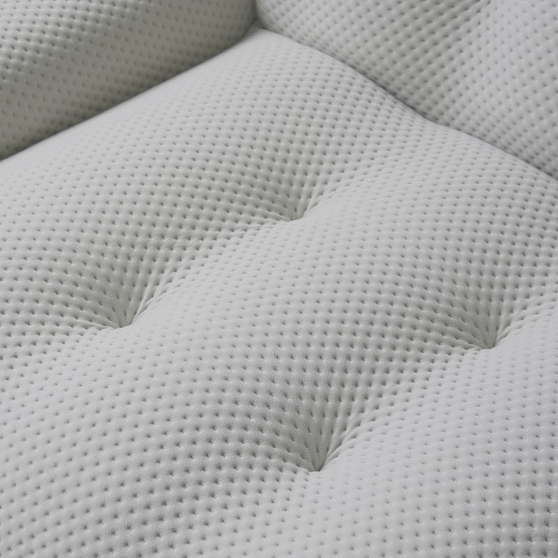 102.4" Cloud Sofa Couch，3-seater Upholstered 3D Textile Material Sectional Sofa For Living Room, Apartment