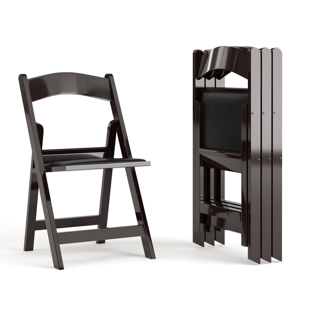 Folding Chair - Resin - 4 Pack 800LB Weight Capacity - Vinyl Seat