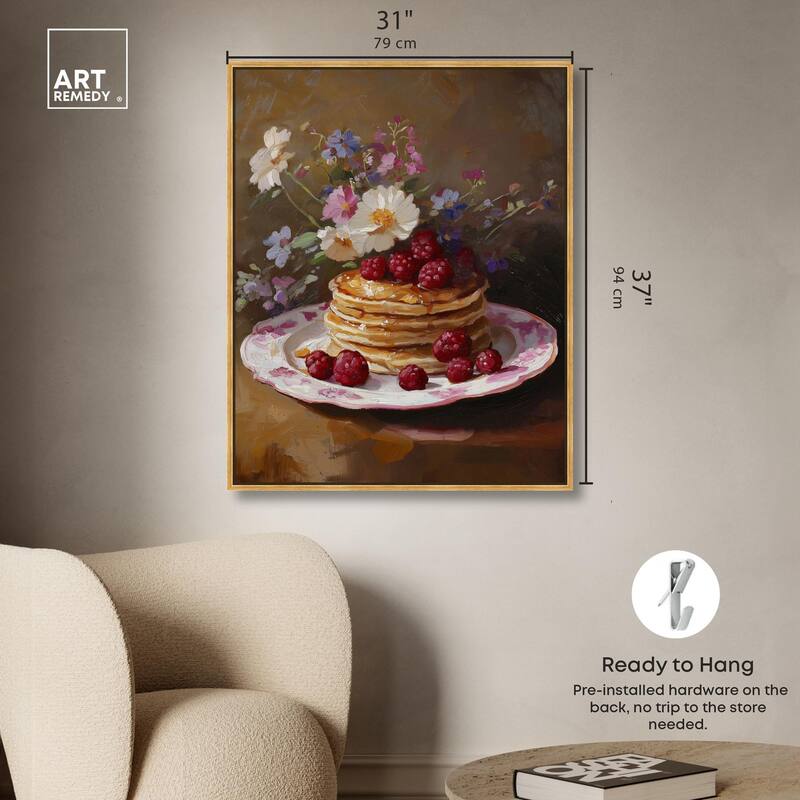 Raspberry Pancakes I Canvas by Art Remedy