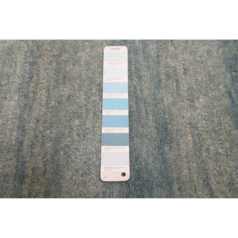 ECARPETGALLERY Hand-knotted Pak Finest Gabbeh Light Blue Wool Rug - 4'2 x 6'0