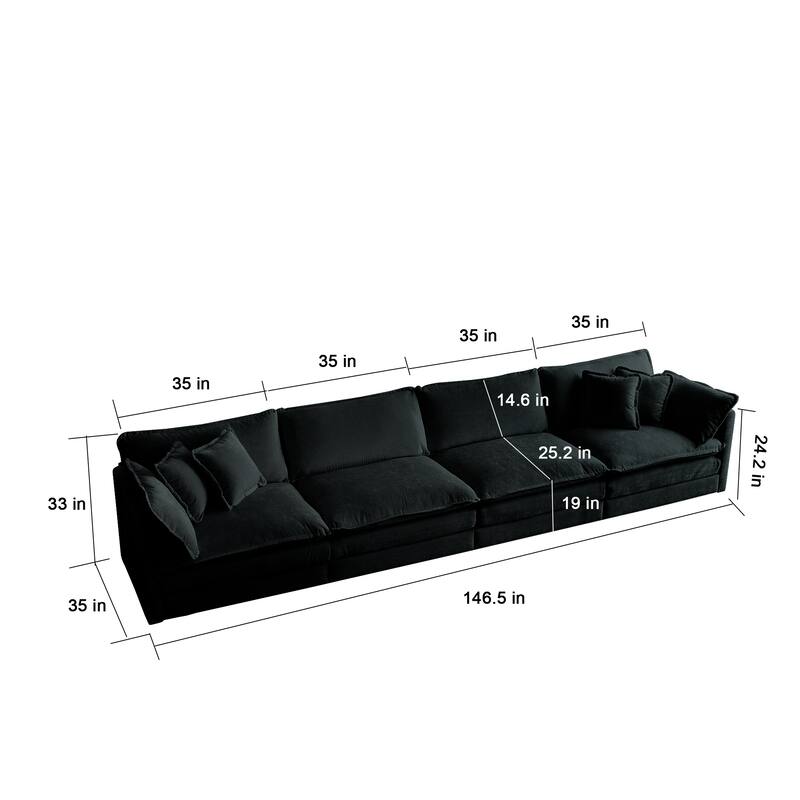 Comfy Chenille Accent Armchair Breathable Single Sofa w/Pillow
