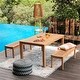 preview thumbnail 2 of 11, Cambridge Casual Paxton 3-piece Teak Patio Dining Set