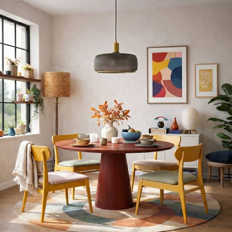 Glam Matte Black Pendant Light with Brass Accents