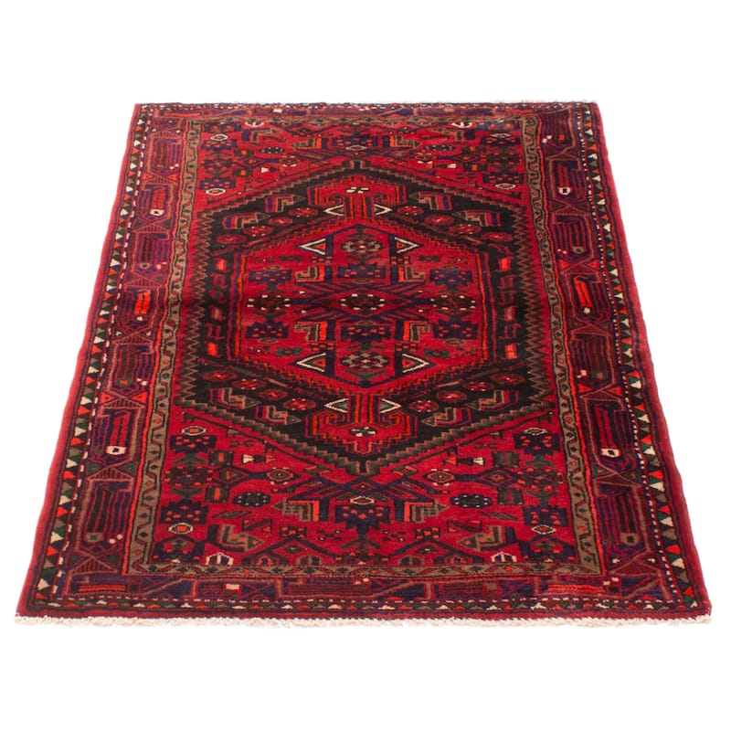 ECARPETGALLERY Hand-knotted Andelz Red Wool Rug - 4' 4" x 6' 8"
