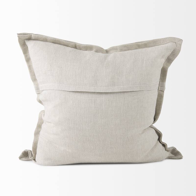 Cream Bordered Pillow Cover