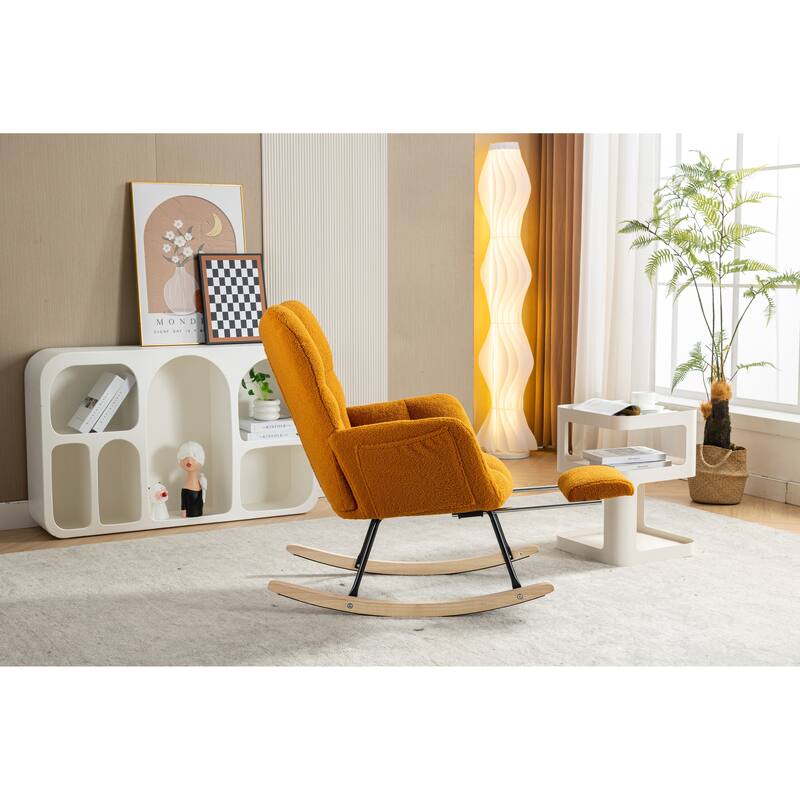 Teddy Rocking Chair with Adjustable Footrest